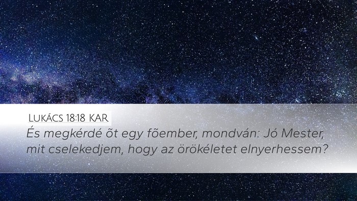 Lukács 18:18 KAR Bible Verse Image