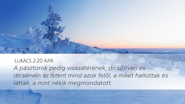 Lukács 2:20 KAR Bible Verse Image