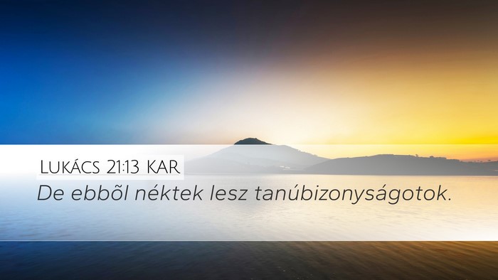 Lukács 21:13 KAR Bible Verse Image