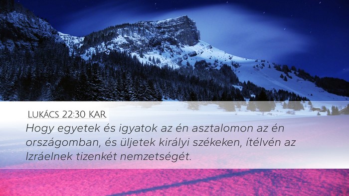 Lukács 22:30 KAR Bible Verse Image