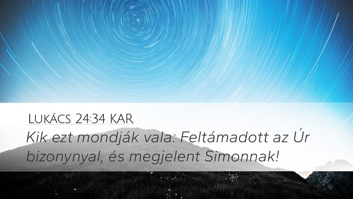 Lukács 24:34 KAR Bible Verse Image