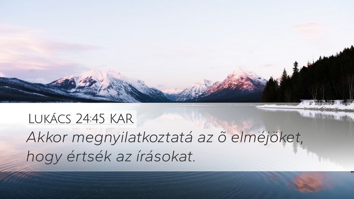 Lukács 24:45 KAR Bible Verse Image