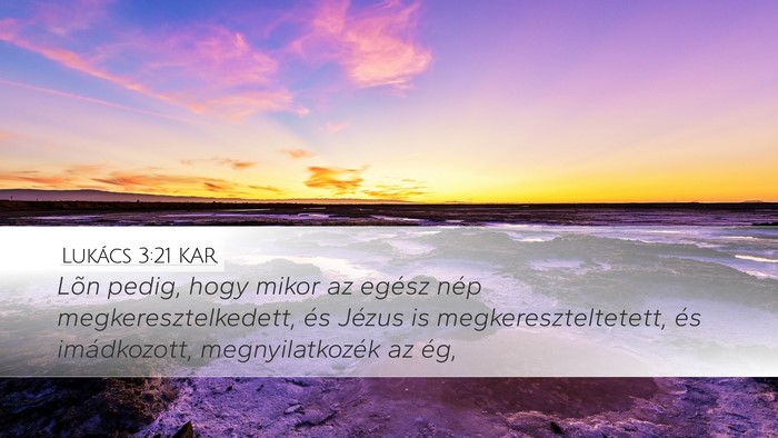 Lukács 3:21 KAR Bible Verse Image