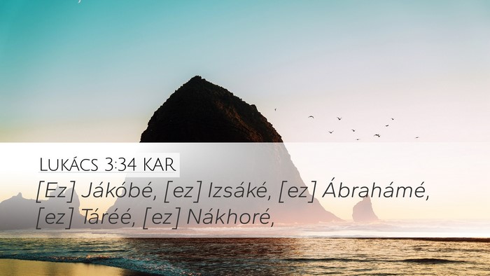 Lukács 3:34 KAR Desktop Wallpaper - [Ez] Jákóbé, [ez] Izsáké, [ez] Ábrahámé, - Desktop Bible Verse Wallpaper