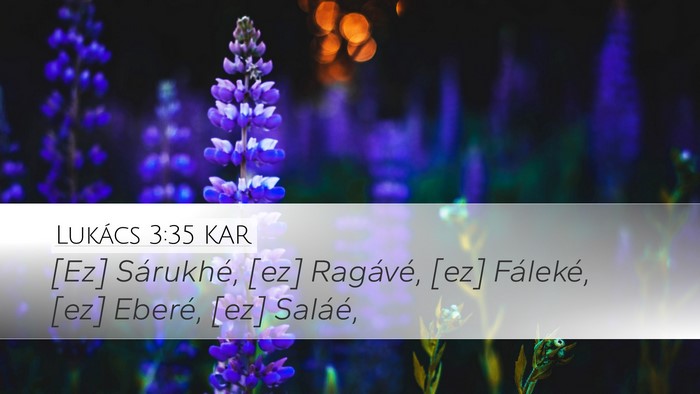Lukács 3:35 KAR Desktop Wallpaper - [Ez] Sárukhé, [ez] Ragávé, [ez] Fáleké, - Desktop Bible Verse Wallpaper
