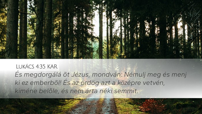 Lukács 4:35 KAR Bible Verse Image