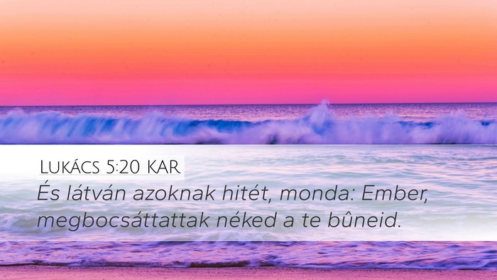 Lukács 5:20 KAR Bible Verse Image