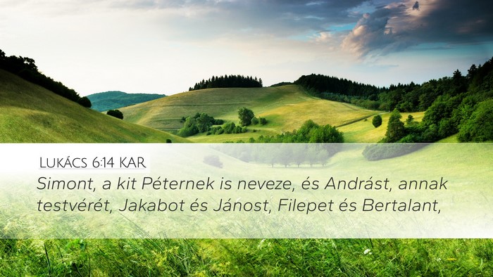 Lukács 6:14 KAR Bible Verse Image
