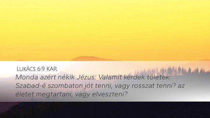 Lukács 6:9 KAR Bible Verse Image