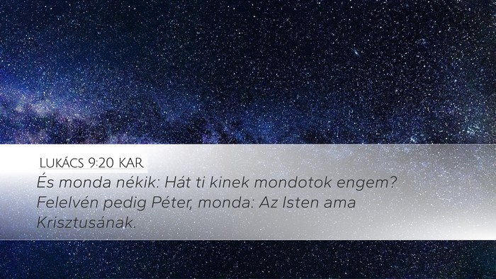 Lukács 9:20 KAR Bible Verse Image