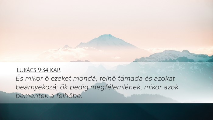 Lukács 9:34 KAR Bible Verse Image