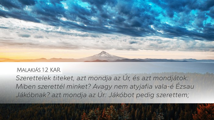 Malakiás 1:2 KAR Bible Verse Image