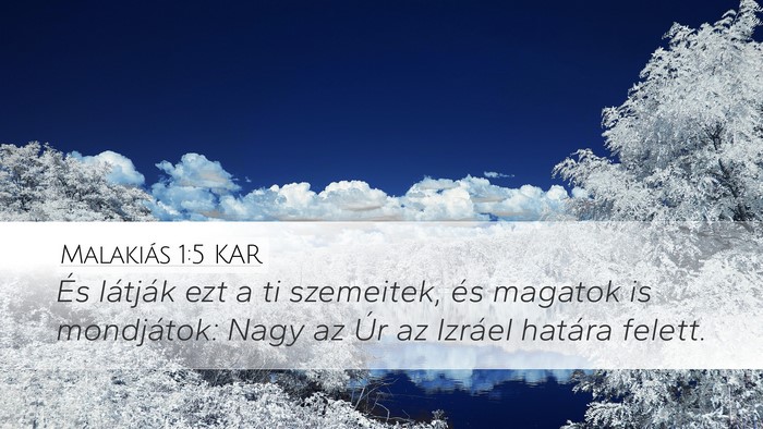 Malakiás 1:5 KAR Bible Verse Image
