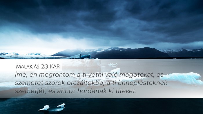 Malakiás 2:3 KAR Bible Verse Image