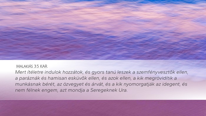 Malakiás 3:5 KAR Bible Verse Image