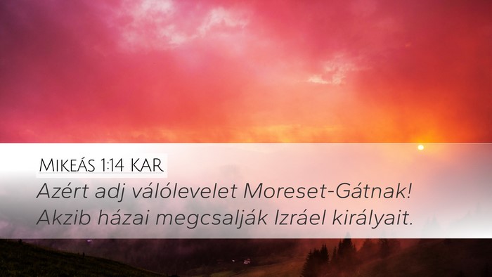 Mikeás 1:14 KAR Bible Verse Image