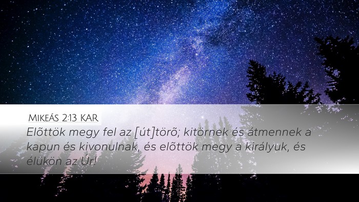 Mikeás 2:13 KAR Bible Verse Image