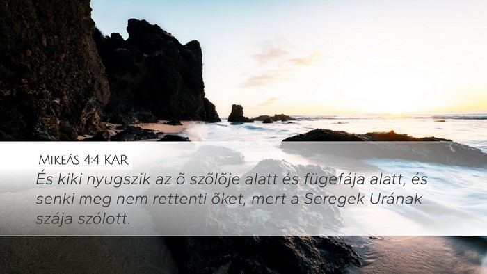 Mikeás 4:4 KAR Bible Verse Image