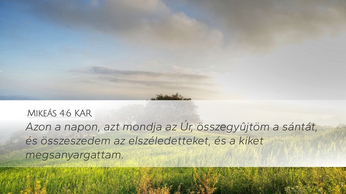 Mikeás 4:6 KAR Bible Verse Image