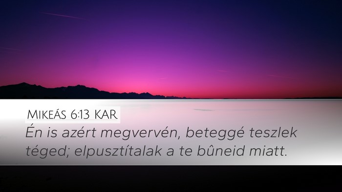 Mikeás 6:13 KAR Bible Verse Image