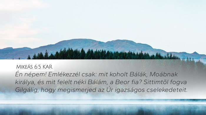Mikeás 6:5 KAR Bible Verse Image
