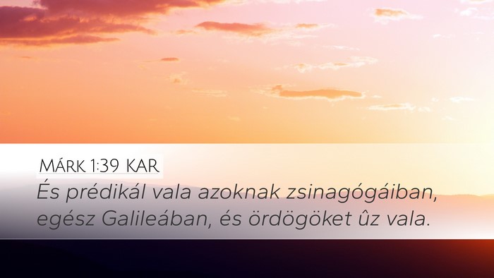 Márk 1:39 KAR Bible Verse Image