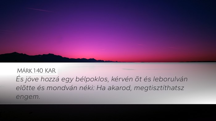 Márk 1:40 KAR Bible Verse Image
