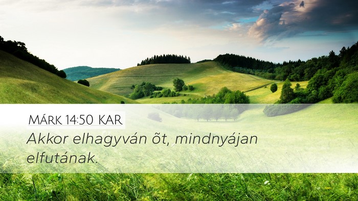 Márk 14:50 KAR Bible Verse Image