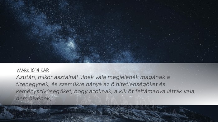 Márk 16:14 KAR Bible Verse Image