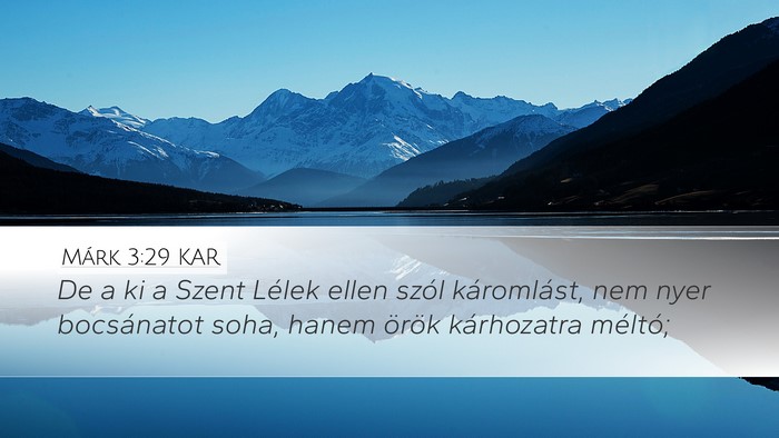 Márk 3:29 KAR Bible Verse Image