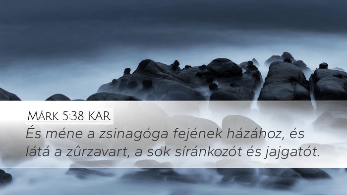 Márk 5:38 KAR Bible Verse Image