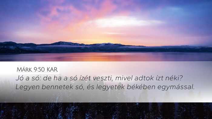 Márk 9:50 KAR Bible Verse Image