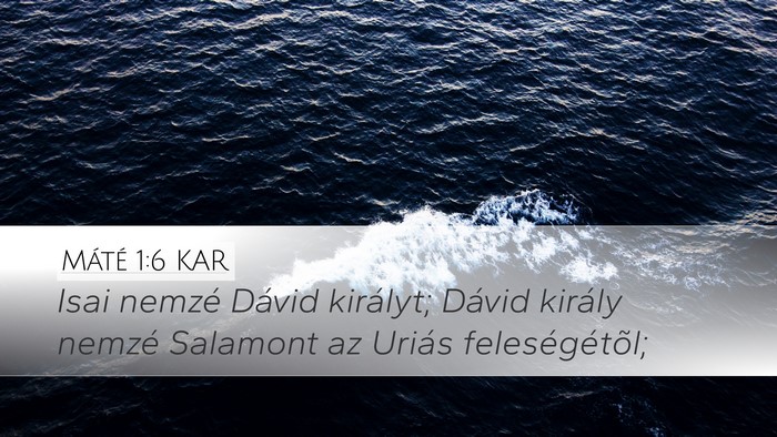 Máté 1:6 KAR Bible Verse Image