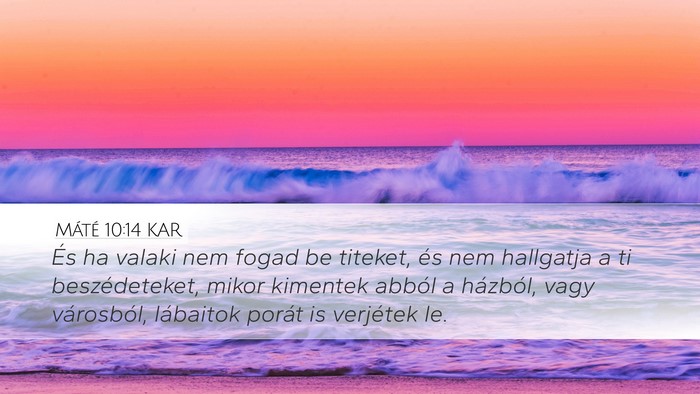 Máté 10:14 KAR Bible Verse Image