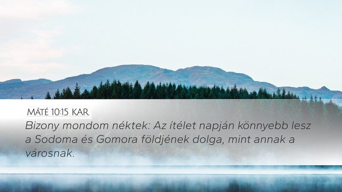 Máté 10:15 KAR Bible Verse Image
