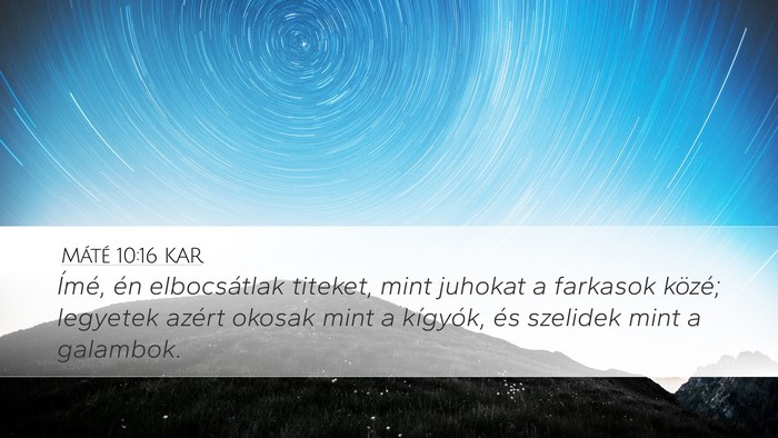 Máté 10:16 KAR Bible Verse Image