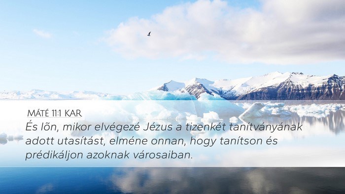 Máté 11:1 KAR Bible Verse Image