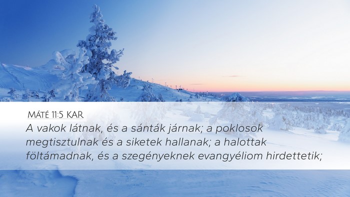 Máté 11:5 KAR Bible Verse Image