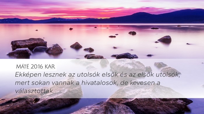 Máté 20:16 KAR Bible Verse Image