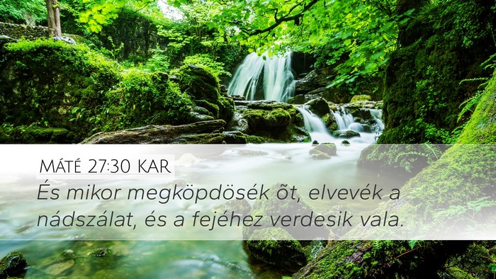 Máté 27:30 KAR Bible Verse Image