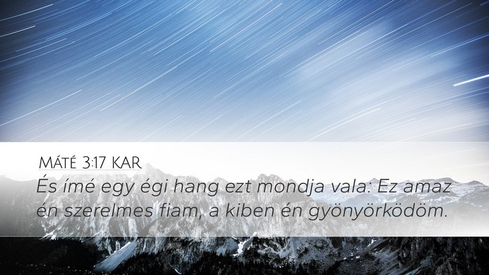 Máté 3:17 KAR Bible Verse Image