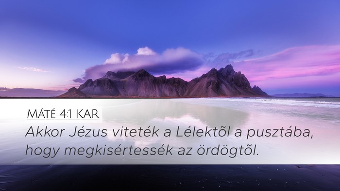 Máté 4:1 KAR Bible Verse Image