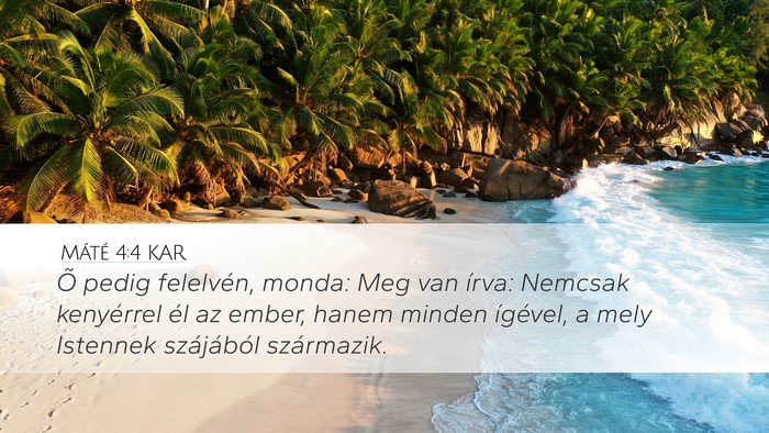 Máté 4:4 KAR Bible Verse Image