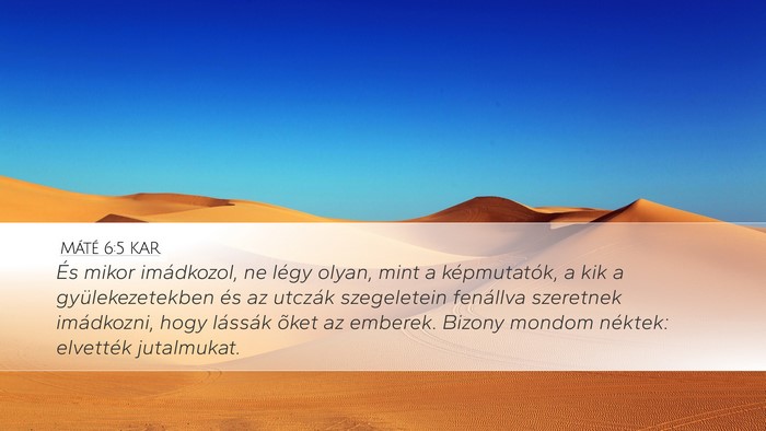 Máté 6:5 KAR Bible Verse Image