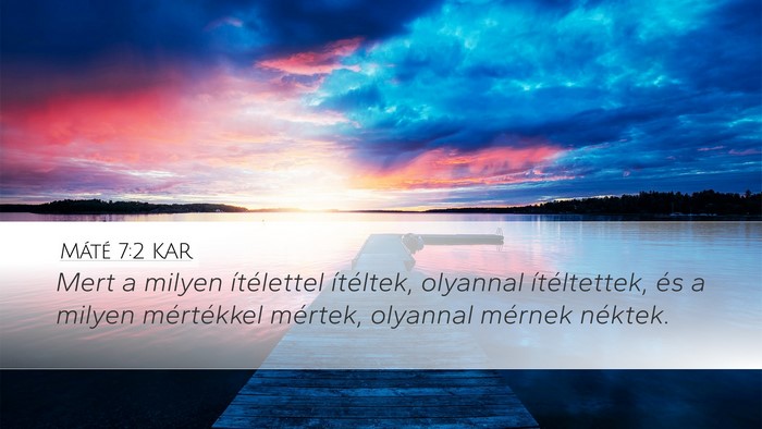 Máté 7:2 KAR Bible Verse Image