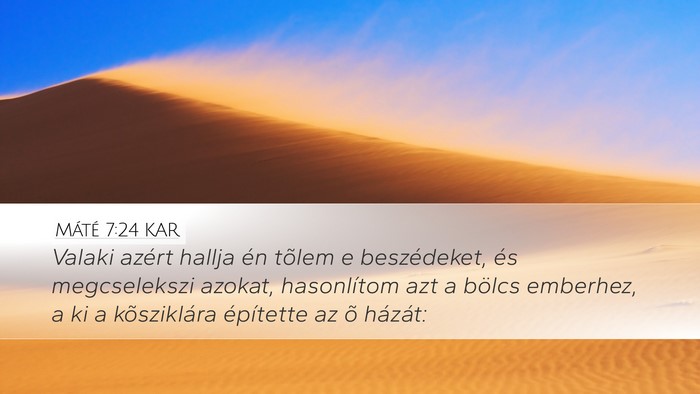 Máté 7:24 KAR Bible Verse Image