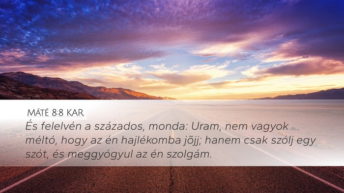 Máté 8:8 KAR Bible Verse Image
