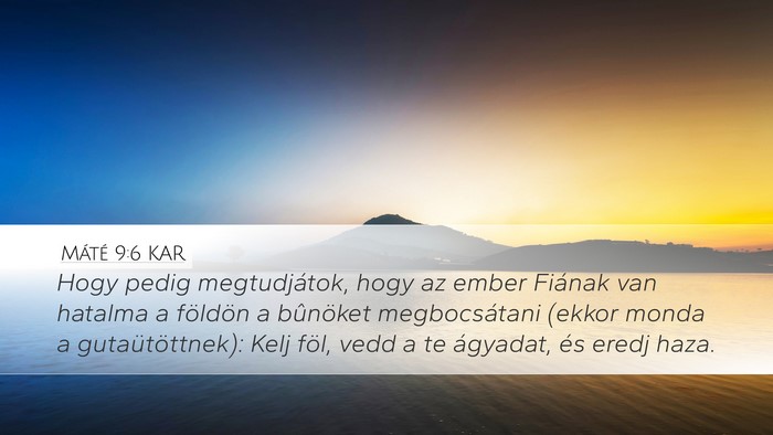 Máté 9:6 KAR Bible Verse Image