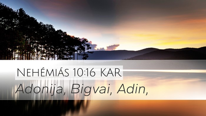 Nehémiás 10:16 KAR Bible Verse Image
