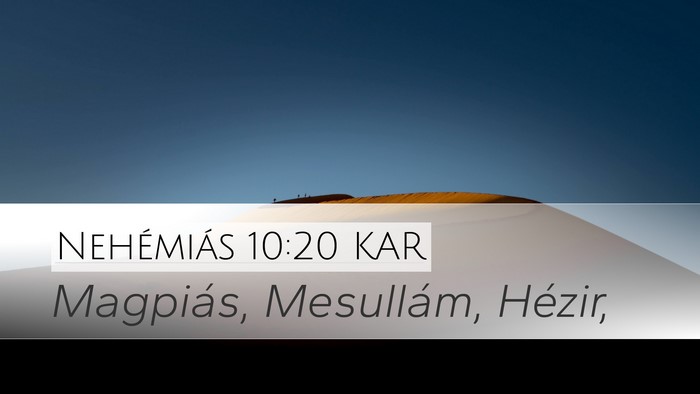 Nehémiás 10:20 KAR Bible Verse Image